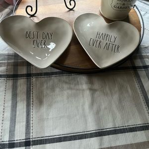 Rae Dunn Heart Shaped Plates